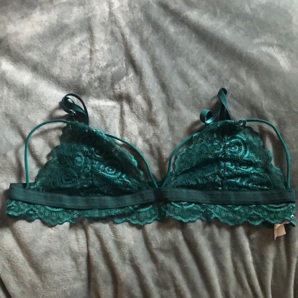 Emerald Green Lace Bralette